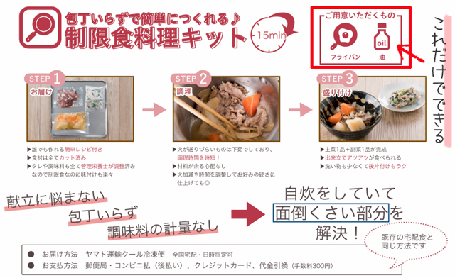ウェルネスダイニングは制限食料理キットが人気